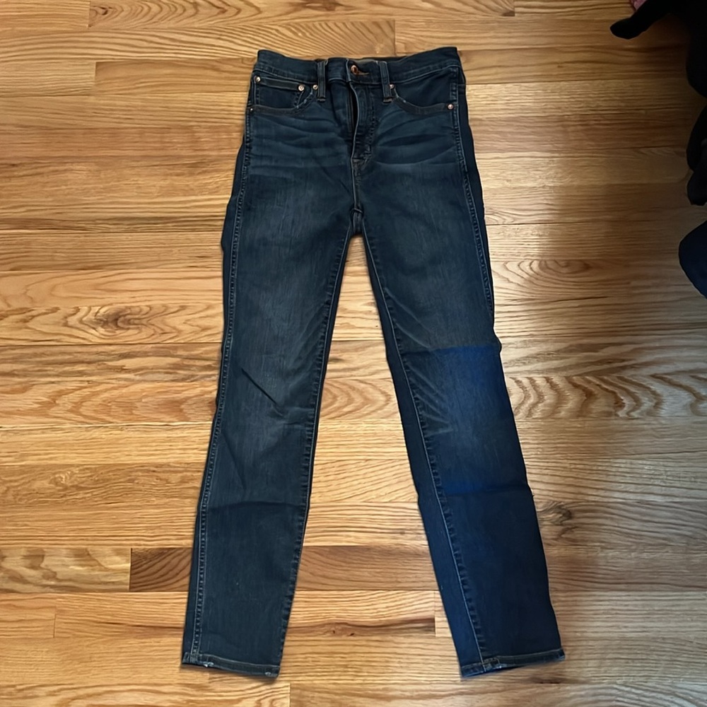 J. Crew High-Rise Straight Jeans in Dark Wash